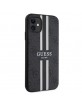 Guess iPhone 11 Hülle Case Cover MagSafe 4G Printed Stripes Schwarz