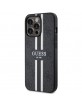 Guess iPhone 13 Pro Hülle Case Cover MagSafe 4G Printed Stripes Schwarz