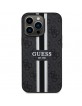 Guess iPhone 13 Pro Case Cover MagSafe 4G Printed Stripes Black