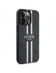 Guess iPhone 13 Pro Case Cover MagSafe 4G Printed Stripes Black