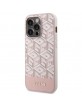 Guess iPhone 14 Pro Hülle Case Cover MagSafe G Cube Stripes Rosa Pink