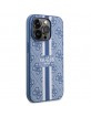 Guess iPhone 14 Pro Case Cover MagSafe 4G Printed Stripes Blue