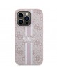 Guess iPhone 14 Pro Case Cover MagSafe 4G Printed Stripes Pink