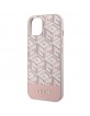 Guess iPhone 14 Plus Hülle Case Cover MagSafe G Cube Stripes Rosa Pink