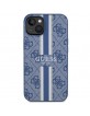 Guess iPhone 14 Plus / 15 Plus Hülle Case Cover MagSafe 4G Printed Stripes Blau