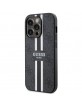 Guess iPhone 14 Pro Max Case Cover MagSafe 4G Printed Stripes Black