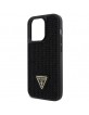 Guess iPhone 14 Pro Case Cover Rhinestone Triangle Black