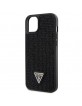 Guess iPhone 14 Plus / 15 Plus Hülle Case Cover Strass Triangle Schwarz