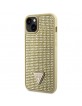 Guess iPhone 14 Hülle Case Cover Strass Triangle Gold