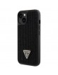 Guess iPhone 14 / 15 / 13 Case Cover Rhinestone Triangle Black
