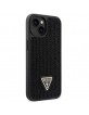 Guess iPhone 14 / 15 / 13 Hülle Case Cover Strass Triangle Schwarz