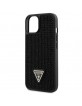 Guess iPhone 14 / 15 / 13 Case Cover Rhinestone Triangle Black