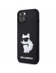 Karl Lagerfeld iPhone 14 Plus Case Silicone Rubber Choupette 3D Black.