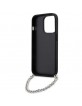 Karl Lagerfeld iPhone 14 Pro Max Case Saffiano Monogram Chain Black