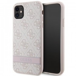 Guess iPhone 11 Case Cover 4G Stripe Pink