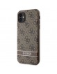Guess iPhone 11 Case Cover 4G Stripe Brown