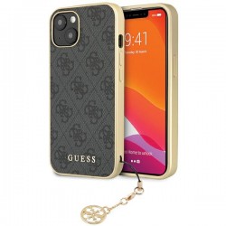 Guess iPhone 14 Hülle Case Cover 4G Charms Grau