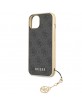 Guess iPhone 14 Case Cover 4G Charms Grey