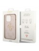 Guess iPhone 14 Pro Max Hülle Case Cover Big Metal Logo 4G Rosa Pink