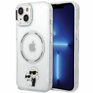 Karl Lagerfeld iPhone 13 Magsafe Case Cover Karl & Choupette Clear
