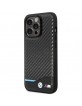 BMW iPhone 13 Pro Hülle Case Cover M Power Carbon Leder Schwarz