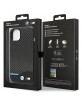 BMW iPhone 13 Case Cover M Power Carbon Leather Black