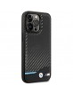 BMW iPhone 13 Pro Max Case Cover M Power Carbon Leather Black