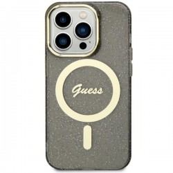 Guess iPhone 11 Hülle Case Cover MagSafe Glitter Schwarz