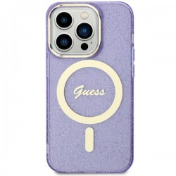 Guess iPhone 11 Case Cover MagSafe Glitter Purple