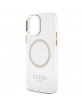 Guess iPhone 12 / 12 Pro Magsafe Case Metal Outline Gold