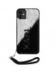 Karl Lagerfeld iPhone 11 Hülle Case Cover Pailletten Cord Silber