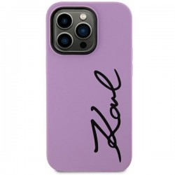 Karl Lagerfeld iPhone 11 Hülle Case Cover Silikon Signature Rosa Pink