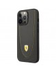 Ferrari iPhone 13 Pro Case Cover Perforated Leather Black