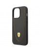 Ferrari iPhone 13 Pro Hülle Case Cover Perforiert Leder Schwarz