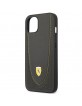 Ferrari iPhone 13 Hülle Case Cover Perforiert Leder Schwarz