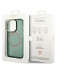 Guess iPhone 14 Pro Hülle Case Cover MagSafe Translucent Grün