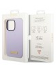 Guess iPhone 14 Pro MagSafe Case Silicone Metal Plate Purple