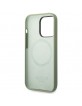 Guess iPhone 14 Pro Max MagSafe Case Silicone Metal Plate Green