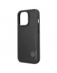 Mercedes iPhone 14 Pro Max Case Cover Wave Patern Leather Black