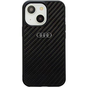 Audi iPhone 14 Case Cover R8 Carbon Fiber Black