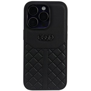 Audi iPhone 14 Pro Hülle Case Cover Q8 Echtleder Schwarz
