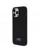 Audi iPhone 13 Pro Max Case Cover Q3 Silicone Microfiber Black