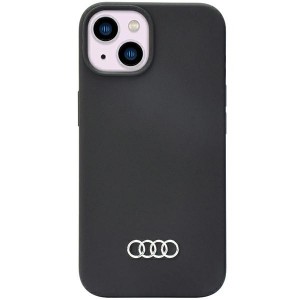 Audi iPhone 14 Case Cover Q3 Silicone Microfiber Black