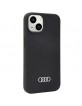 Audi iPhone 14 / 15 / 13 Hülle Case Cover Q3 Silikon Mikrofaser Schwarz