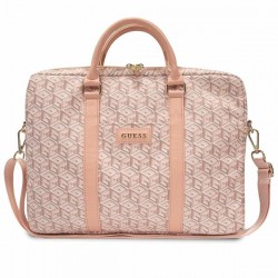 Guess notebook laptop bag 16 inch GCube Stripes pink