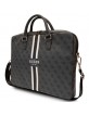 Guess Notebook Laptop Bag 16 Inch 4G Printed Stripes Black
