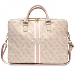 Guess notebook laptop bag 16 inch 4G printed stripes pink
