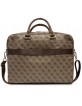 Guess notebook laptop bag 16 inch 4G printed stripes brown