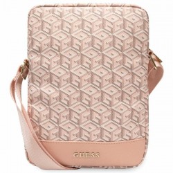 Guess Bag 10 Inch GCube Stripe Tablet Saffiano Pink