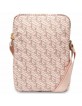 Guess Bag 10 Inch GCube Stripe Tablet Saffiano Pink